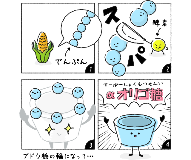 αオリゴ糖は何からできるの？