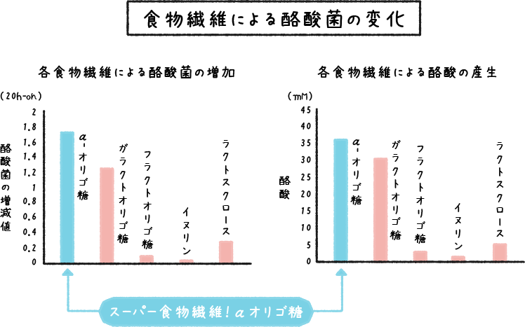 食物繊維による酪酸菌の変化