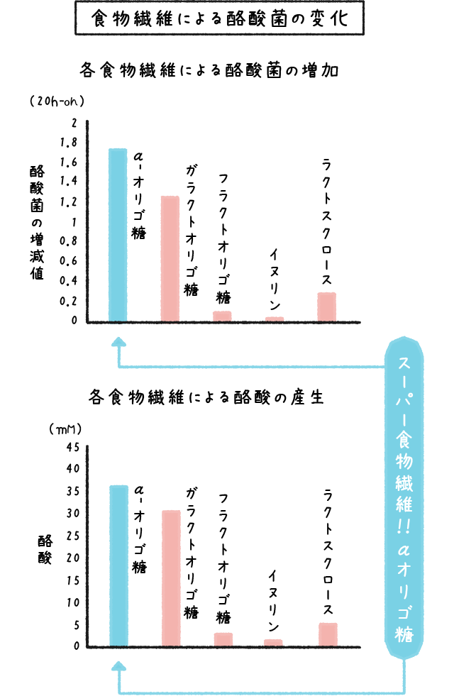 食物繊維による酪酸菌の変化